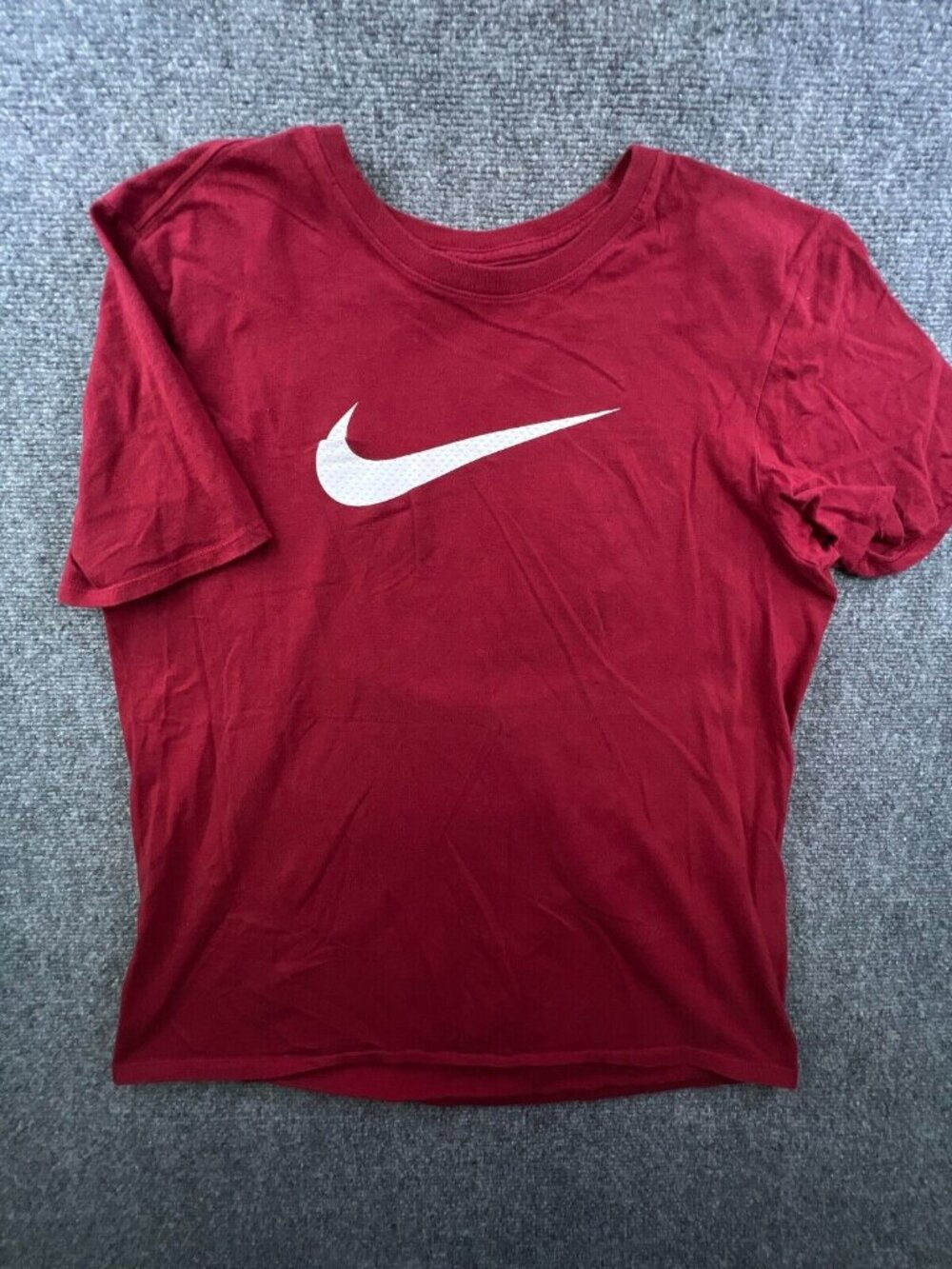 NIKE T Shirt Mens Athletic Cut Large Red Short Sleeve Crew Neck Pullover Sports